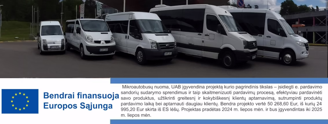 Mikroautobusų nuoma ES projektai